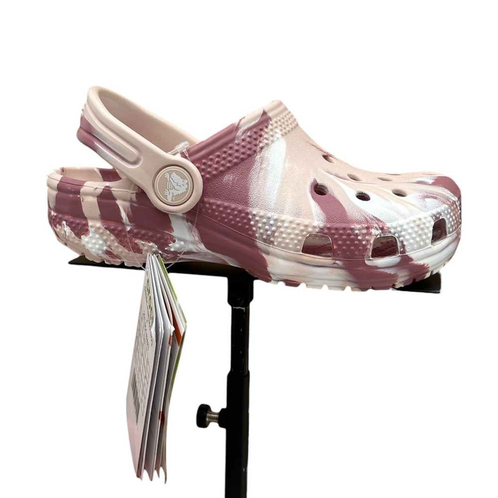 Crocs Little Girls Marbled Classic Watercolor Clogs Size 12 Slip-on Water Sandal